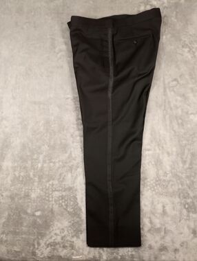 Suitsupply Men's Black Dress Formal Pants with Side Stripe Size 32 NWT